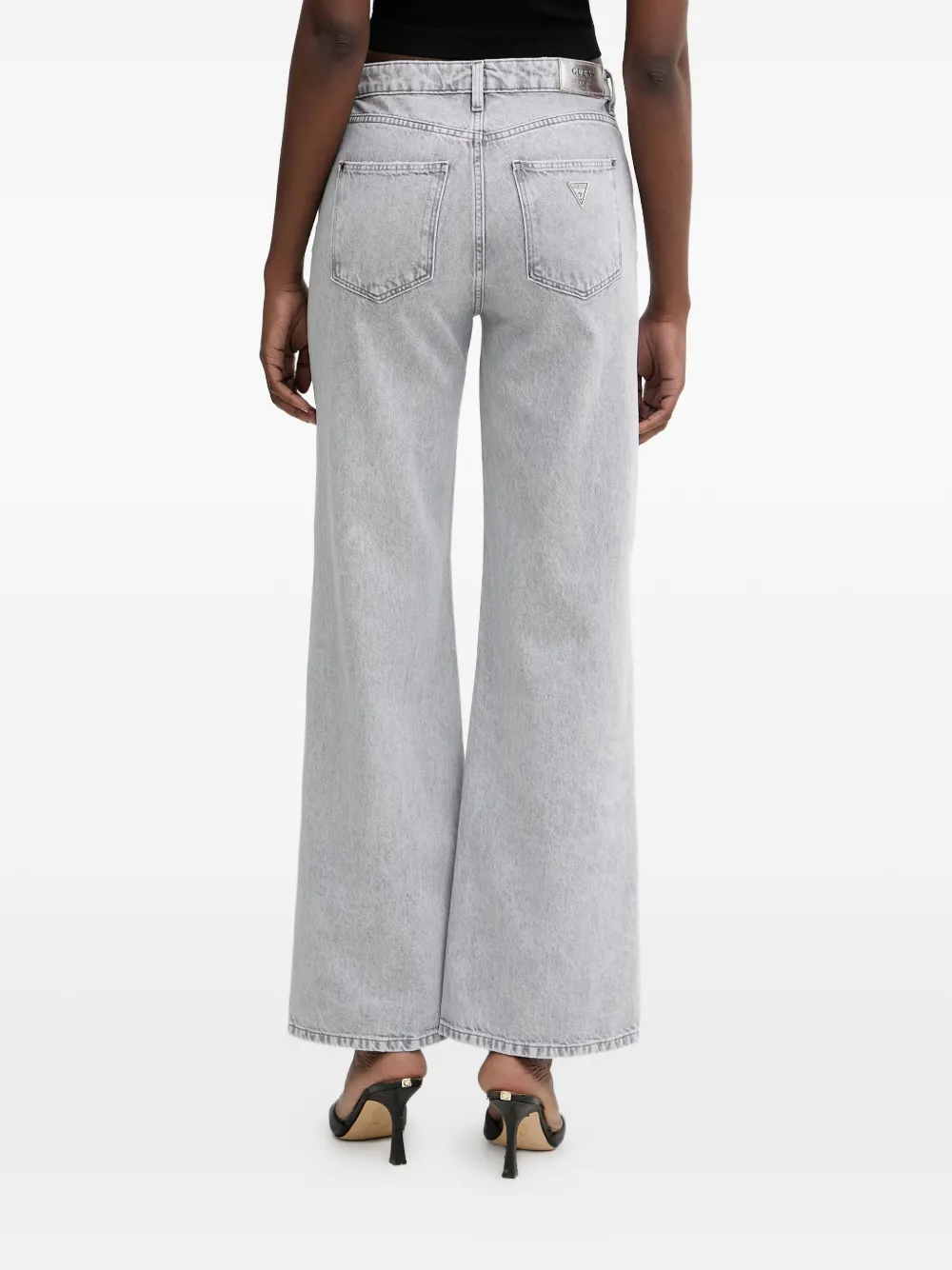 GUESS USA Jeans met wijde pijpen en driehoekige pijpen Grijs