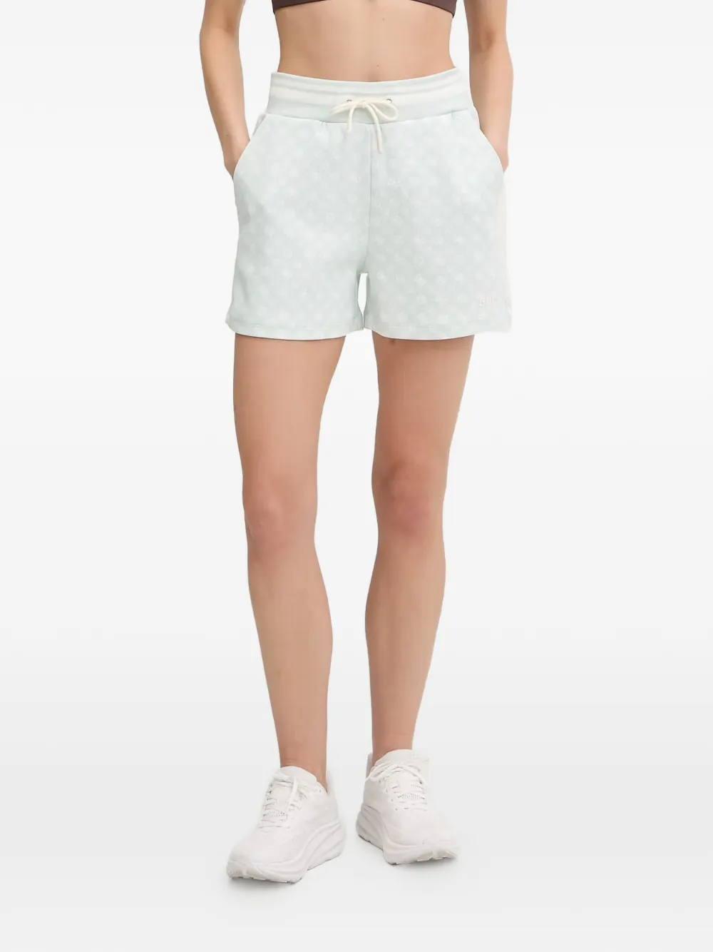 GUESS USA Costume da bagno con logo e coulisse - Verde