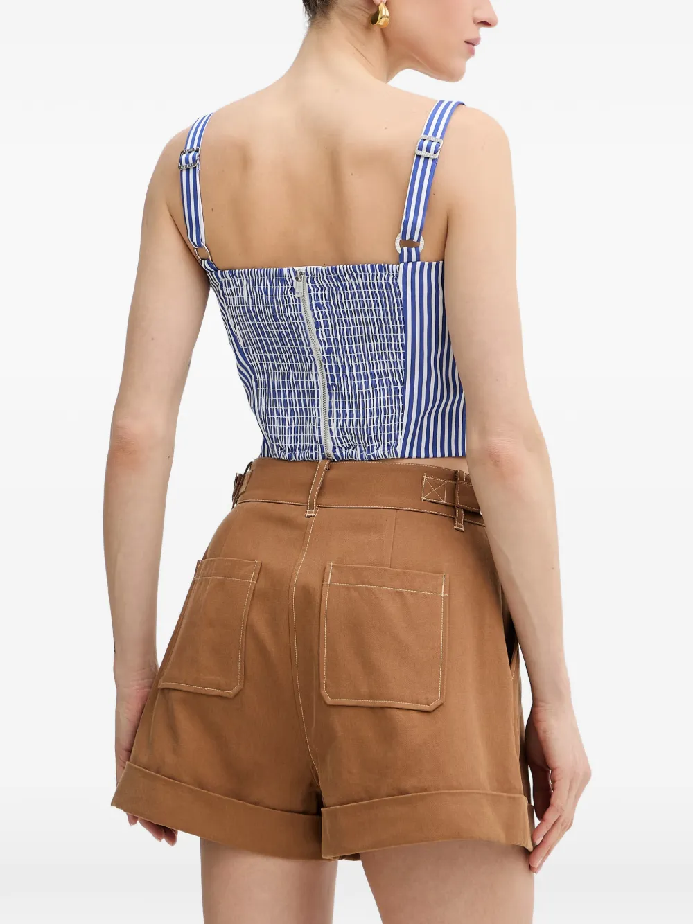 GUESS USA Gedrapeerde top Blauw