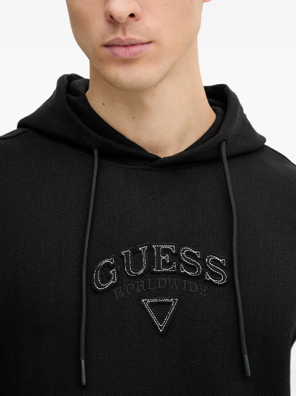 GUESS USA Hoodie met geborduurd logo Zwart