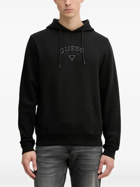 GUESS USA logo-embroidered hoodie