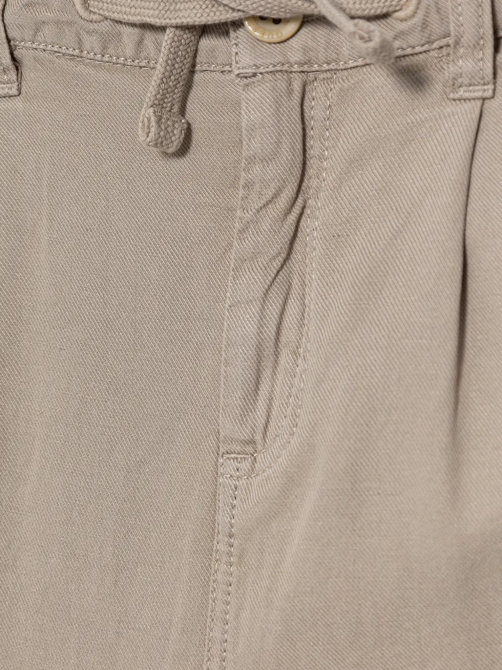 guess kids drawstring-waistband trousers Beige