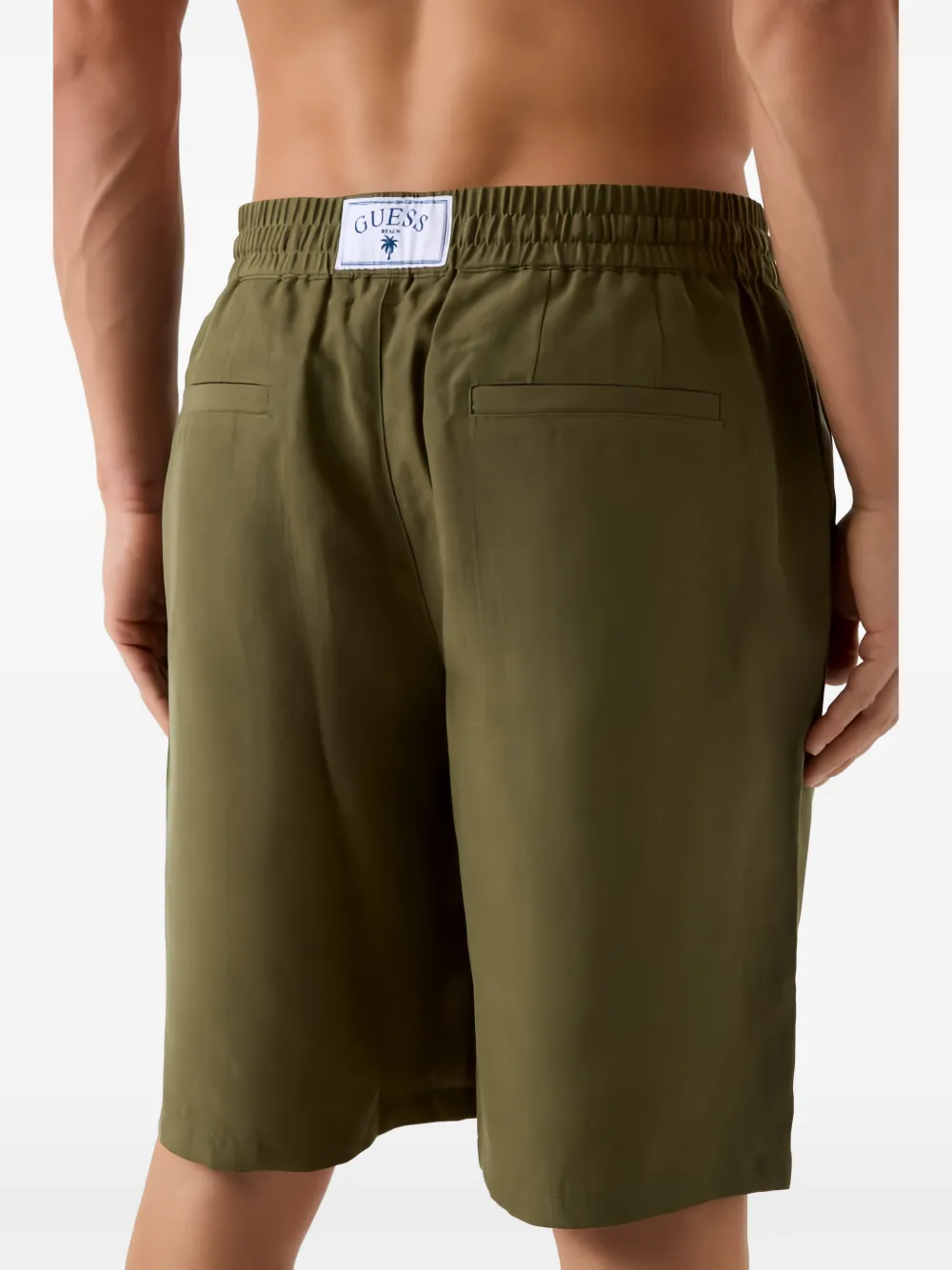 GUESS USA Shorts met trekkoordtaille Groen