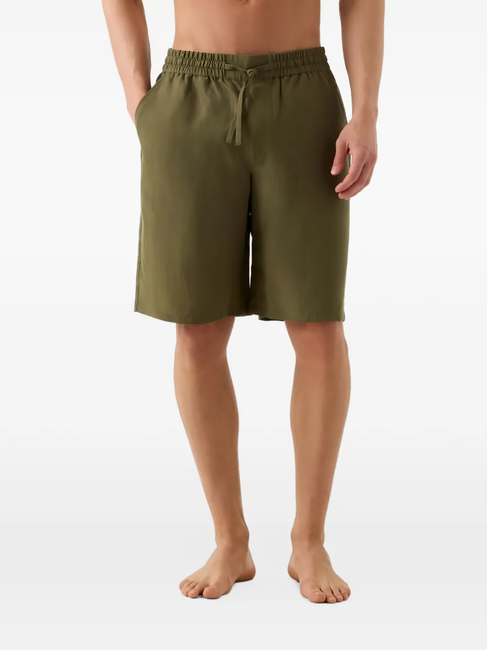 GUESS USA Shorts met trekkoordtaille Groen