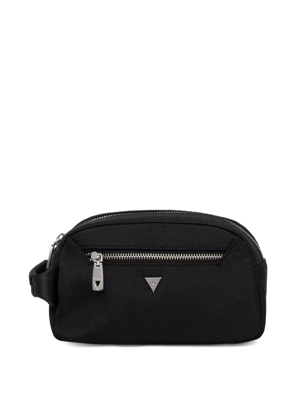 GUESS USA Berna logo-plaque zip-fastening wash bag - Schwarz