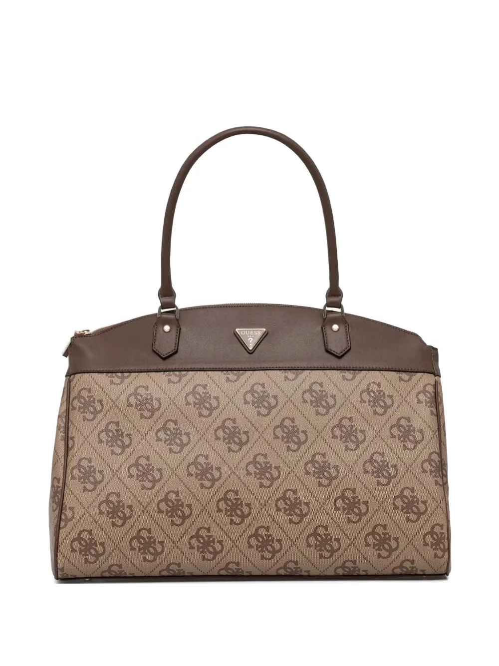 GUESS USA maxi Berta 4G monogram-print logo-plaque tote bag - Brown