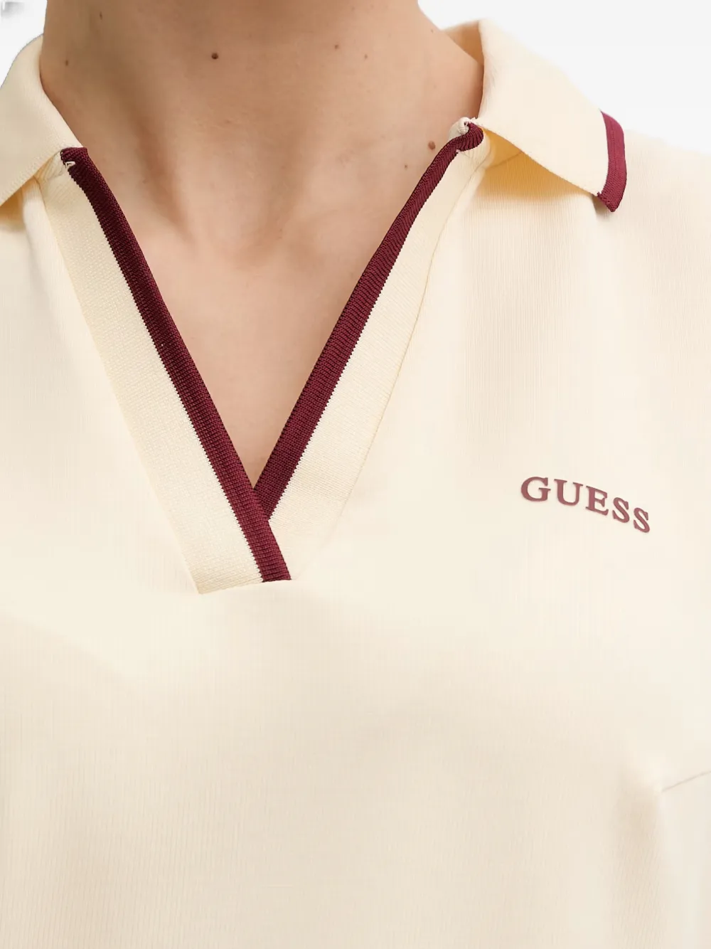 GUESS USA Mouwloze mini-jurk met contrasterende afwerking Beige