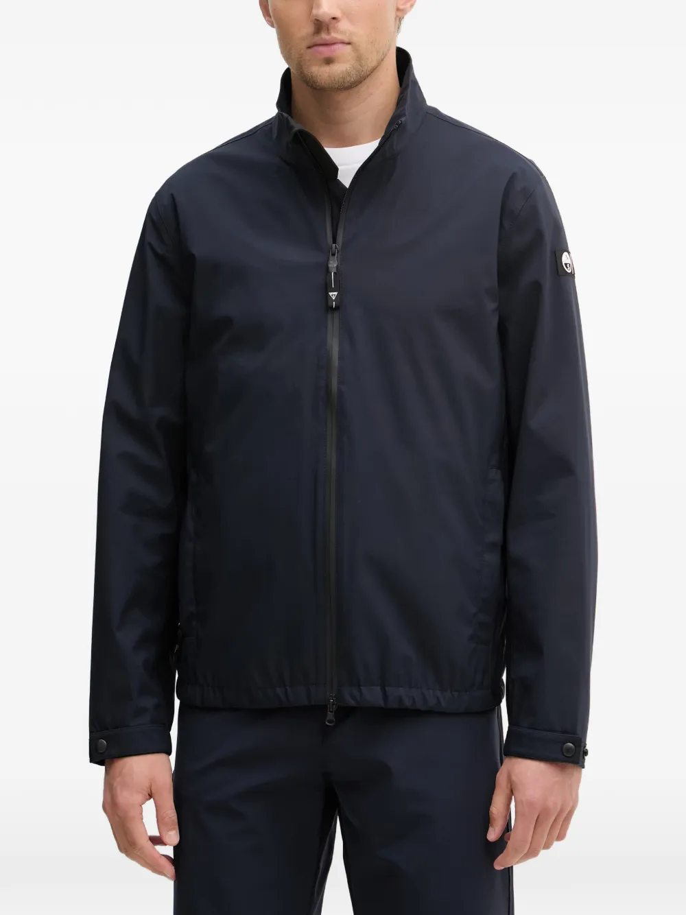 GUESS USA logo-patch zip-up jacket - Blau