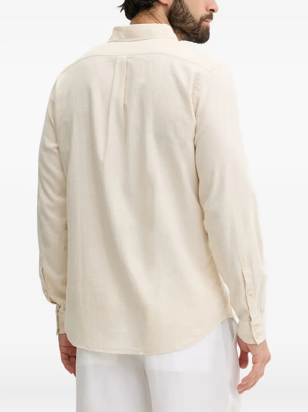GUESS USA Overhemd met logopatch Beige
