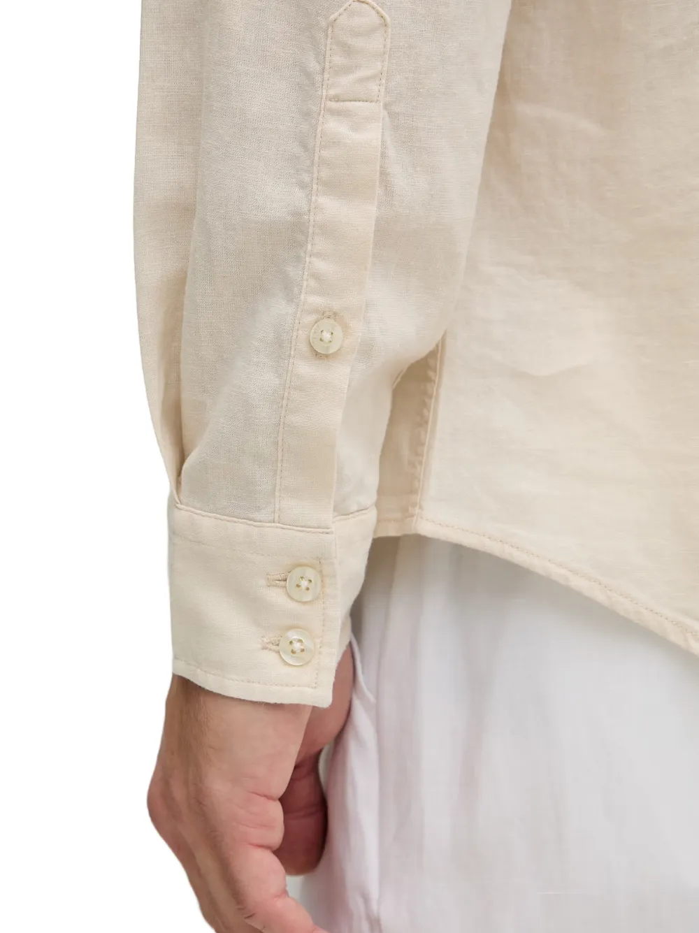 GUESS USA Overhemd met logopatch Beige