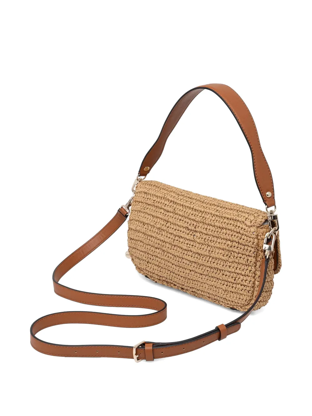 GUESS USA Ofelia schoudertas met bloemenbedel Beige