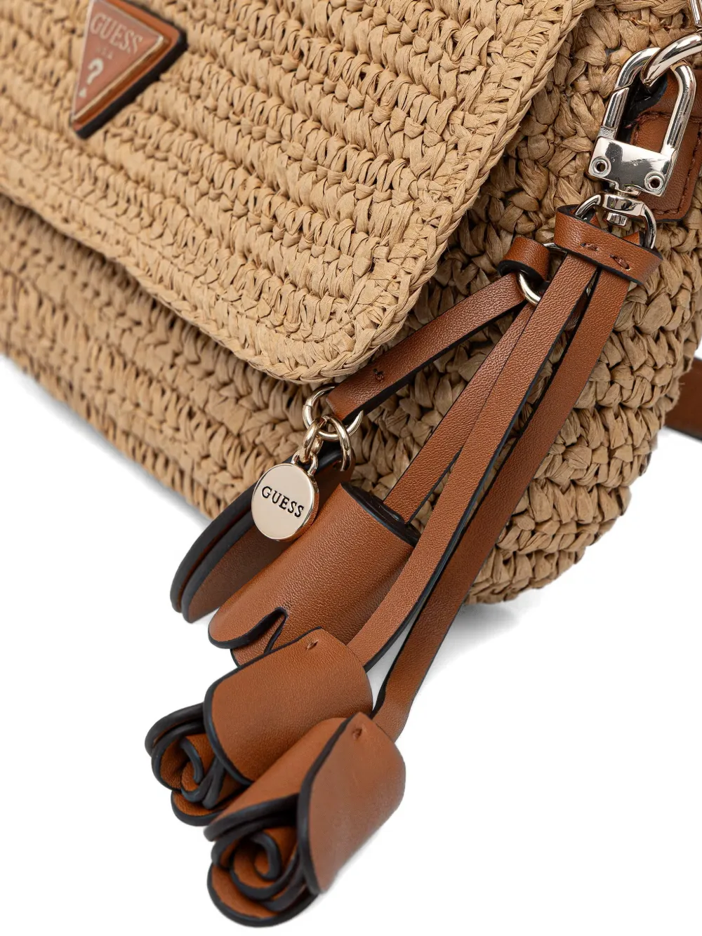 GUESS USA Ofelia schoudertas met bloemenbedel Beige