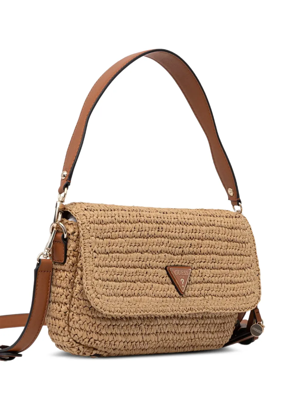 GUESS USA Ofelia schoudertas met bloemenbedel Beige