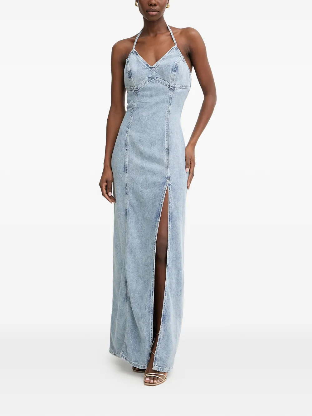 GUESS USA Abito lungo con spacco - Blu