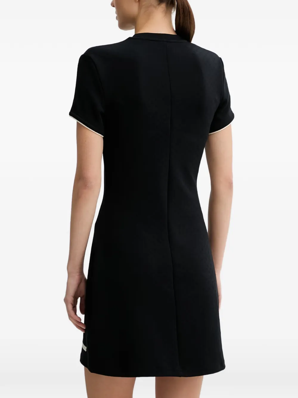 GUESS USA Clara mini-jurk met logopatch en contrasterende afwerking Zwart