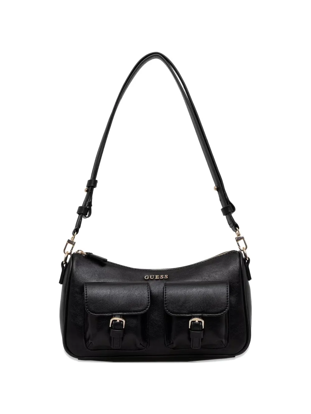 GUESS USA Kassie buckle-detail logo-plaque shoulder bag - Nero