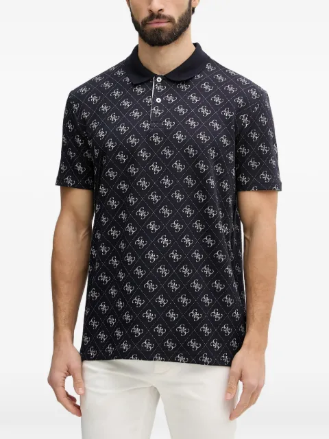 GUESS USA 4G monogram-print short-sleeve polo shirt