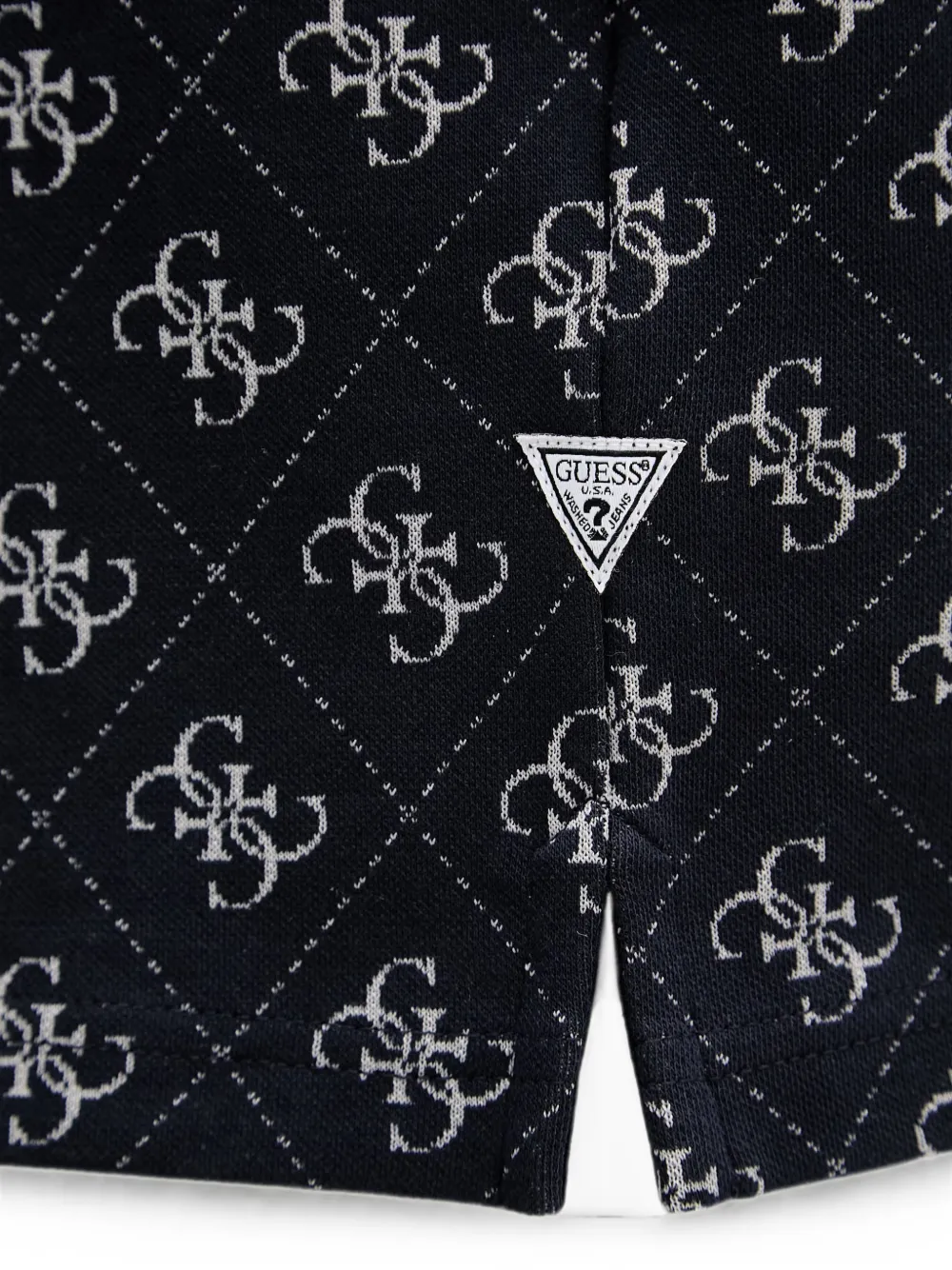 GUESS USA Poloshirt met 4G monogramprint Blauw