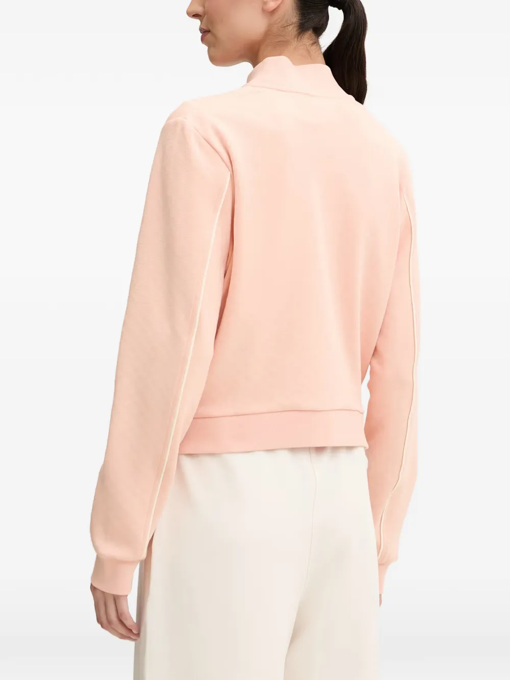 GUESS USA Clara sweater met logopatch en rits Roze