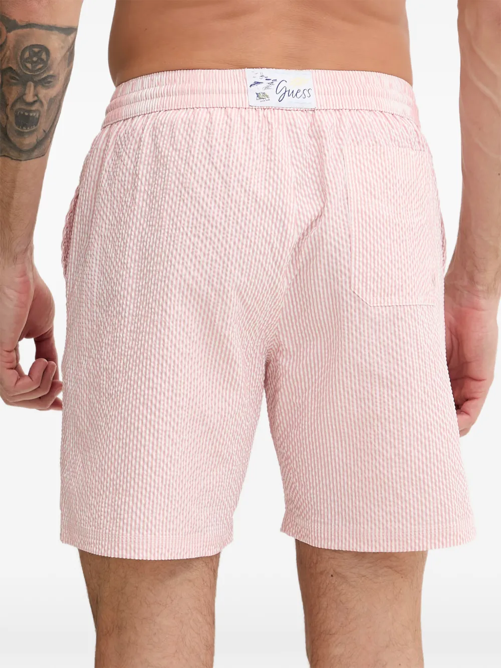 GUESS USA Gestreepte shorts Roze