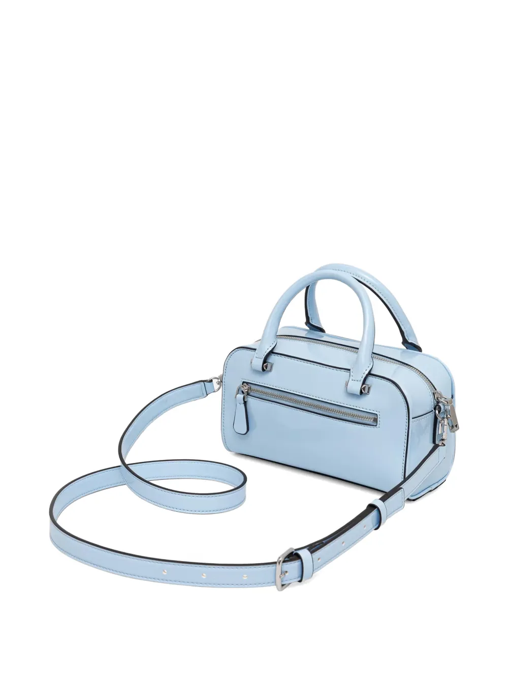 GUESS USA Arnela shopper met gelakte afwerking en logoplakkaat Blauw