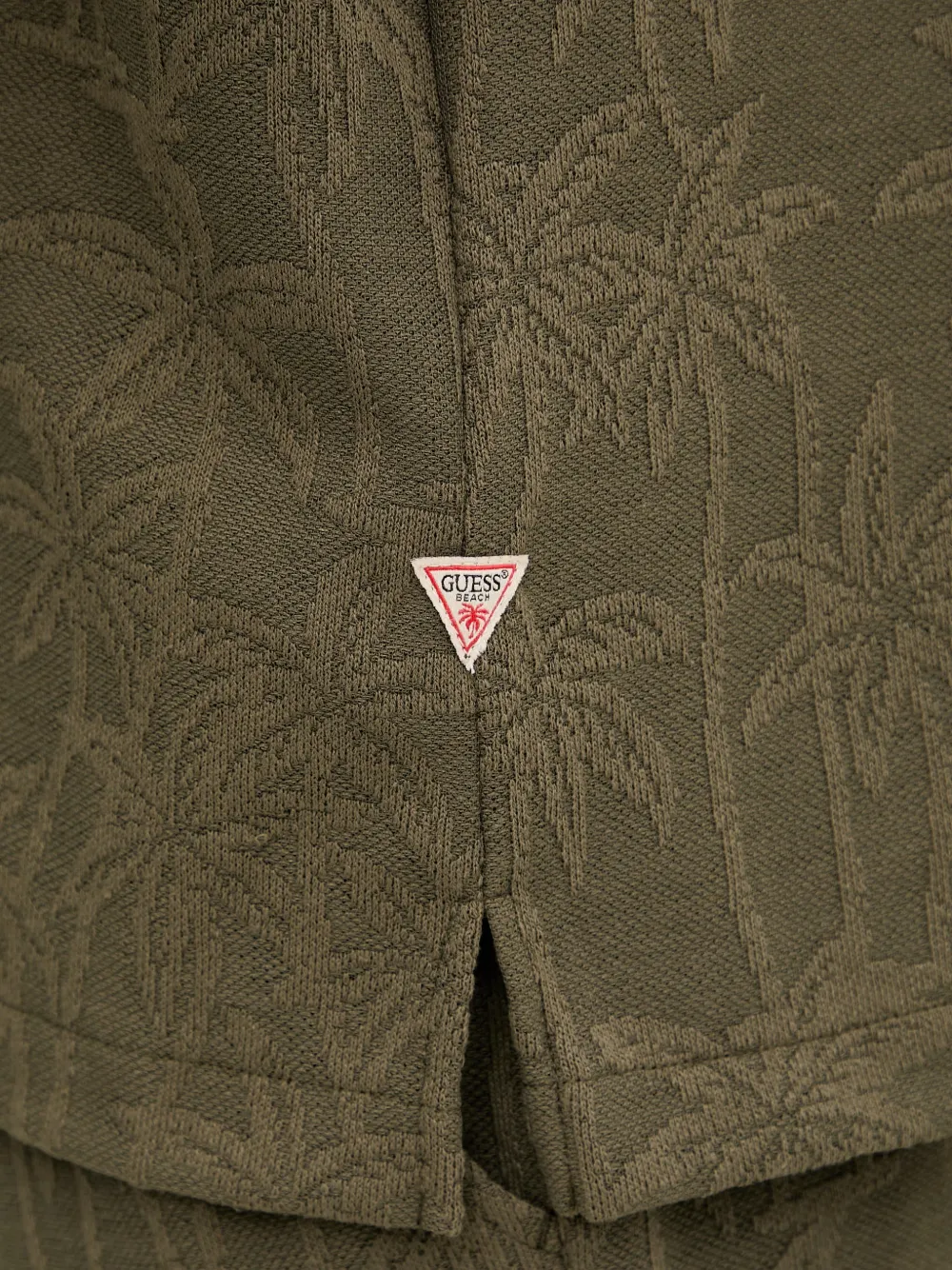 GUESS USA Overhemd met korte mouwen en palmboomprint Groen