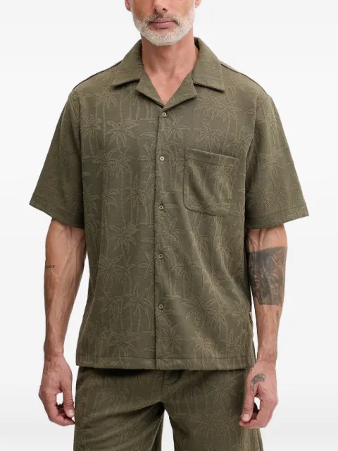GUESS USA palm-tree short-sleeve shirt