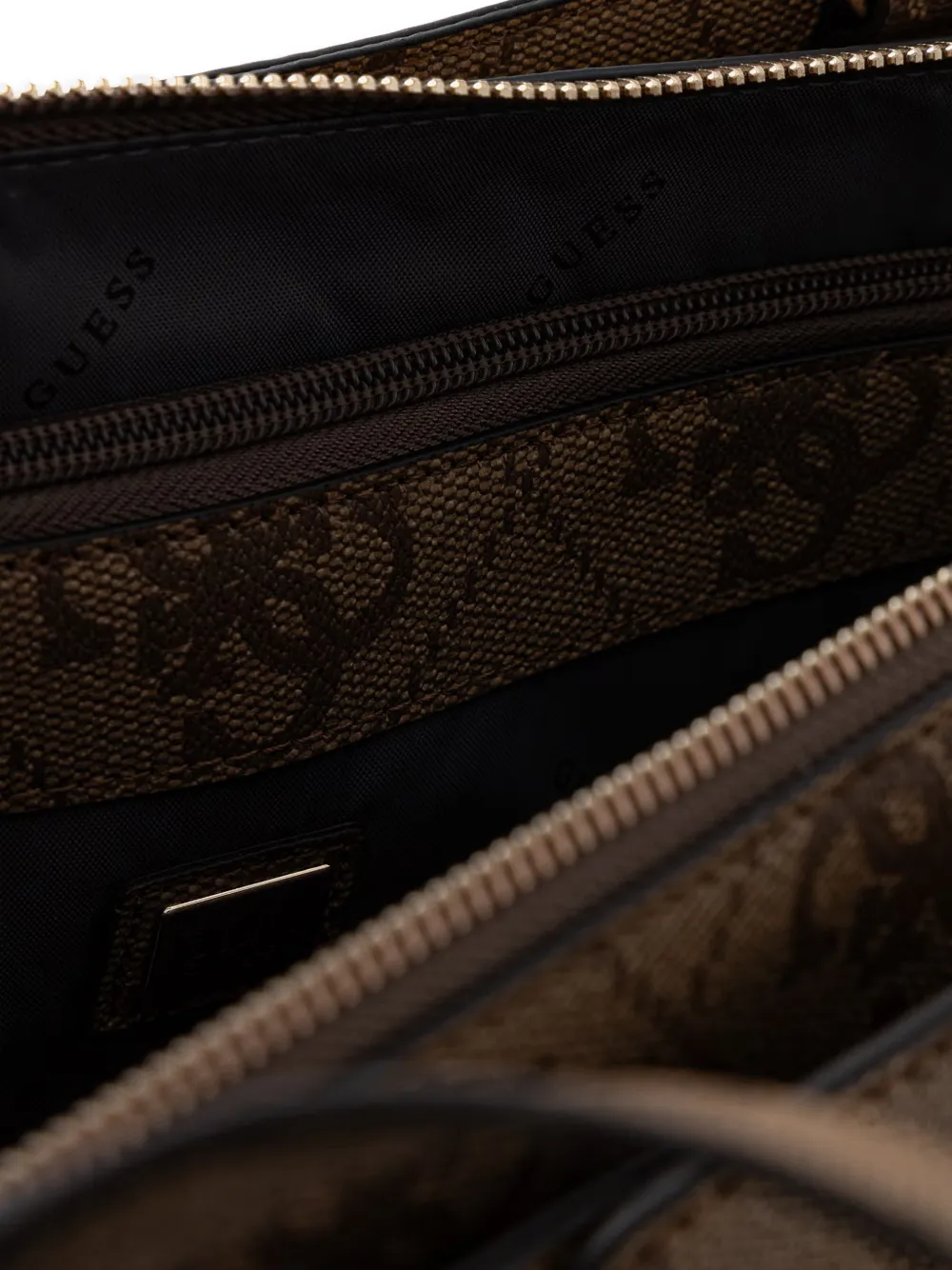 GUESS USA Jaine horsebit shopper met monogram Bruin