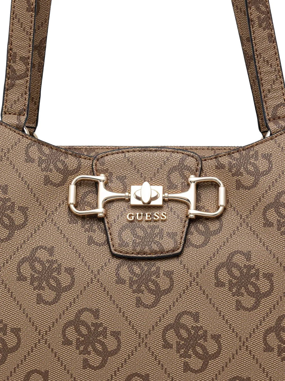 GUESS USA Jaine horsebit shopper met monogram Bruin