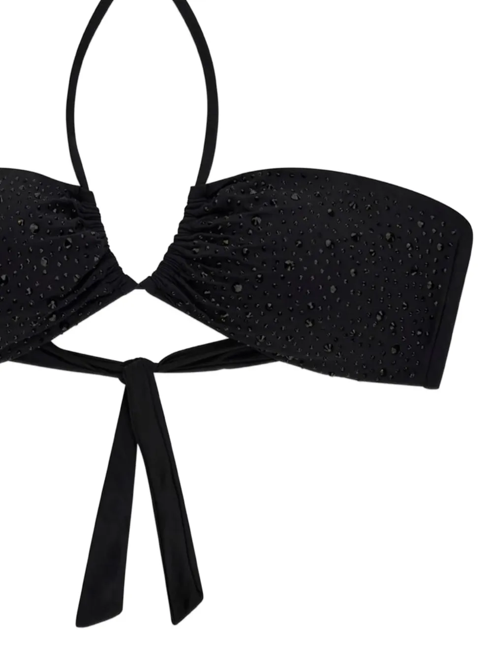 GUESS USA Bikinitop verfraaid met kristallen en ruches JBLK