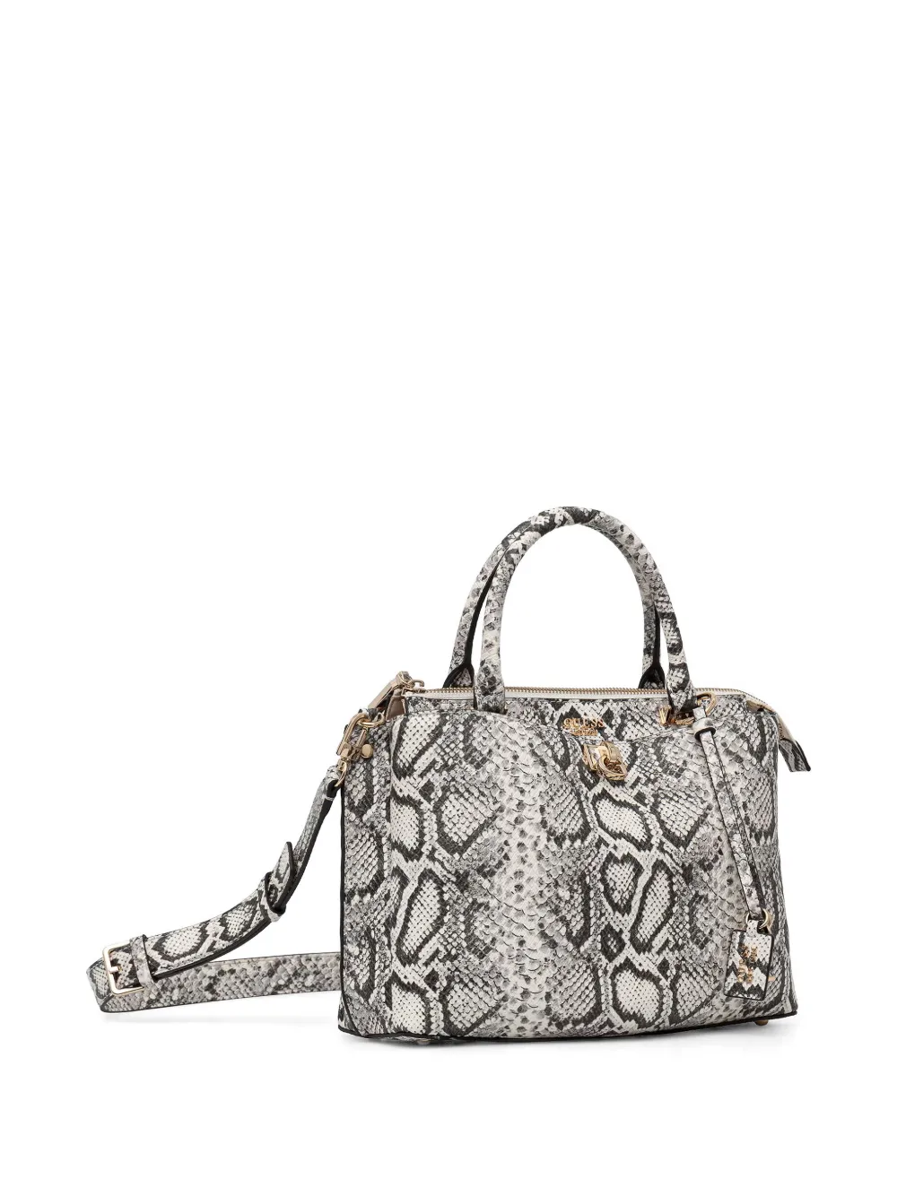 GUESS USA Shopper met slangenleer effect Beige