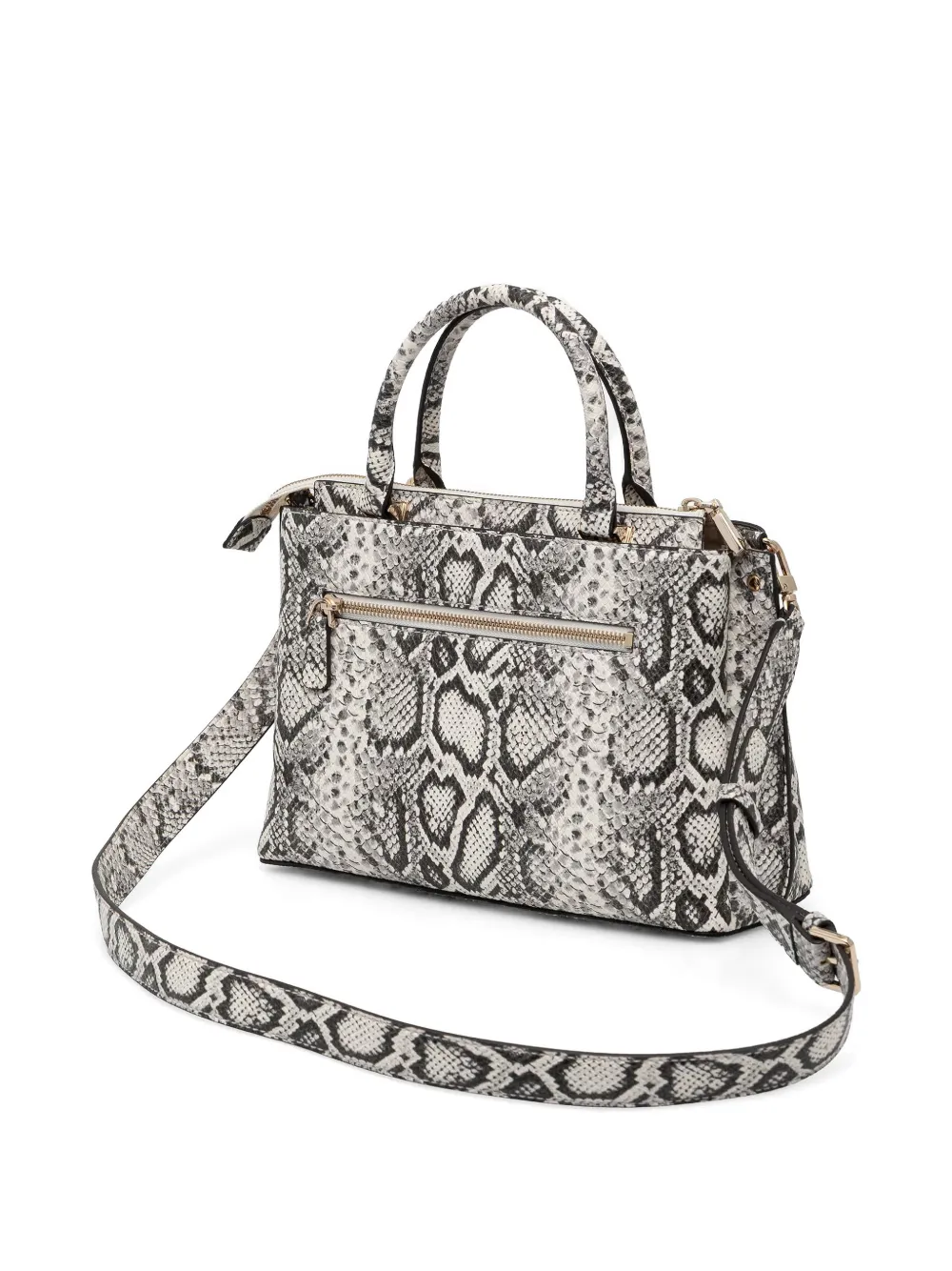 GUESS USA Shopper met slangenleer effect Beige