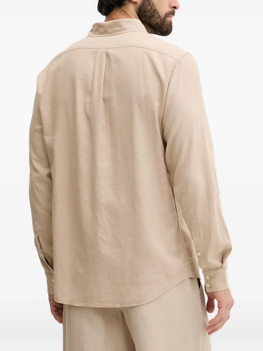 GUESS USA Overhemd met logopatch Beige
