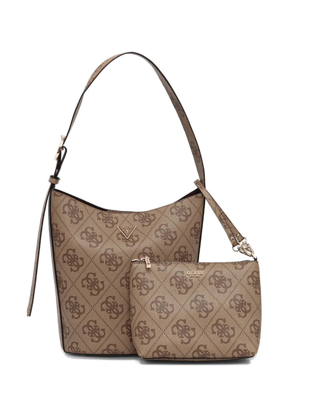 GUESS USA monogram-print shoulder bag - Marrone