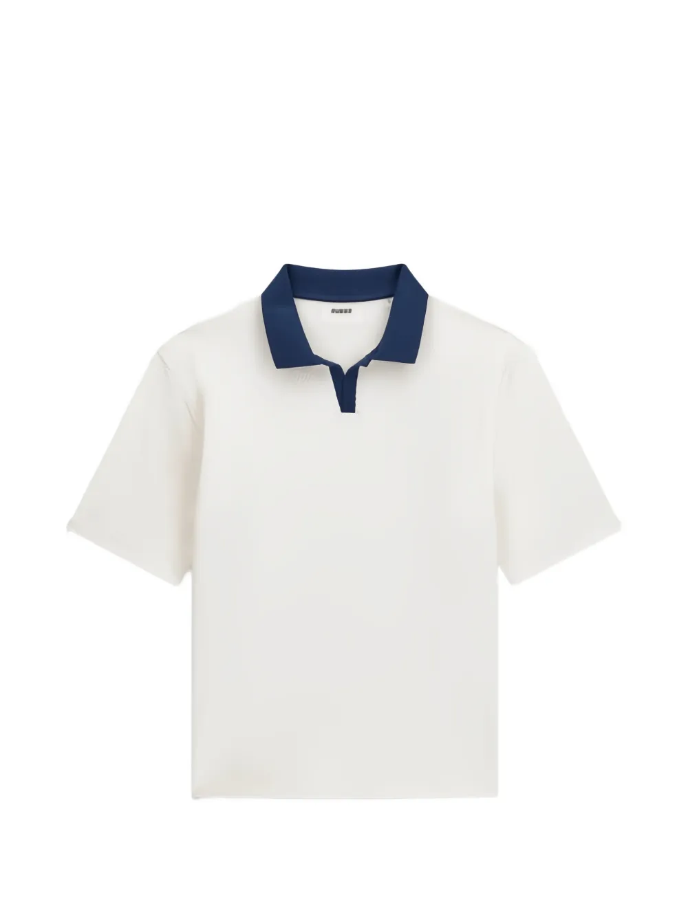GUESS USA waffle-knit contrast-collar polo shirt - Nude