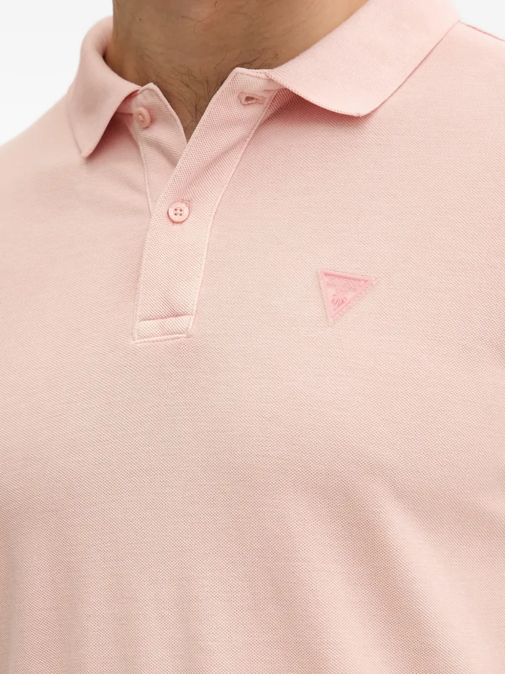 GUESS USA Poloshirt met logopatch Roze