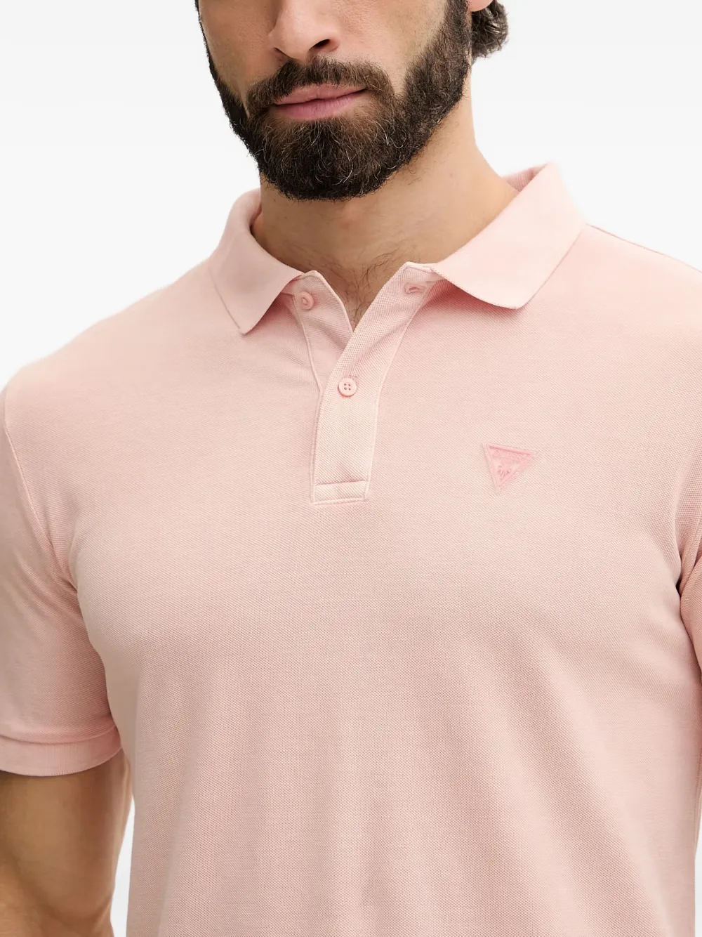 GUESS USA Poloshirt met logopatch Roze