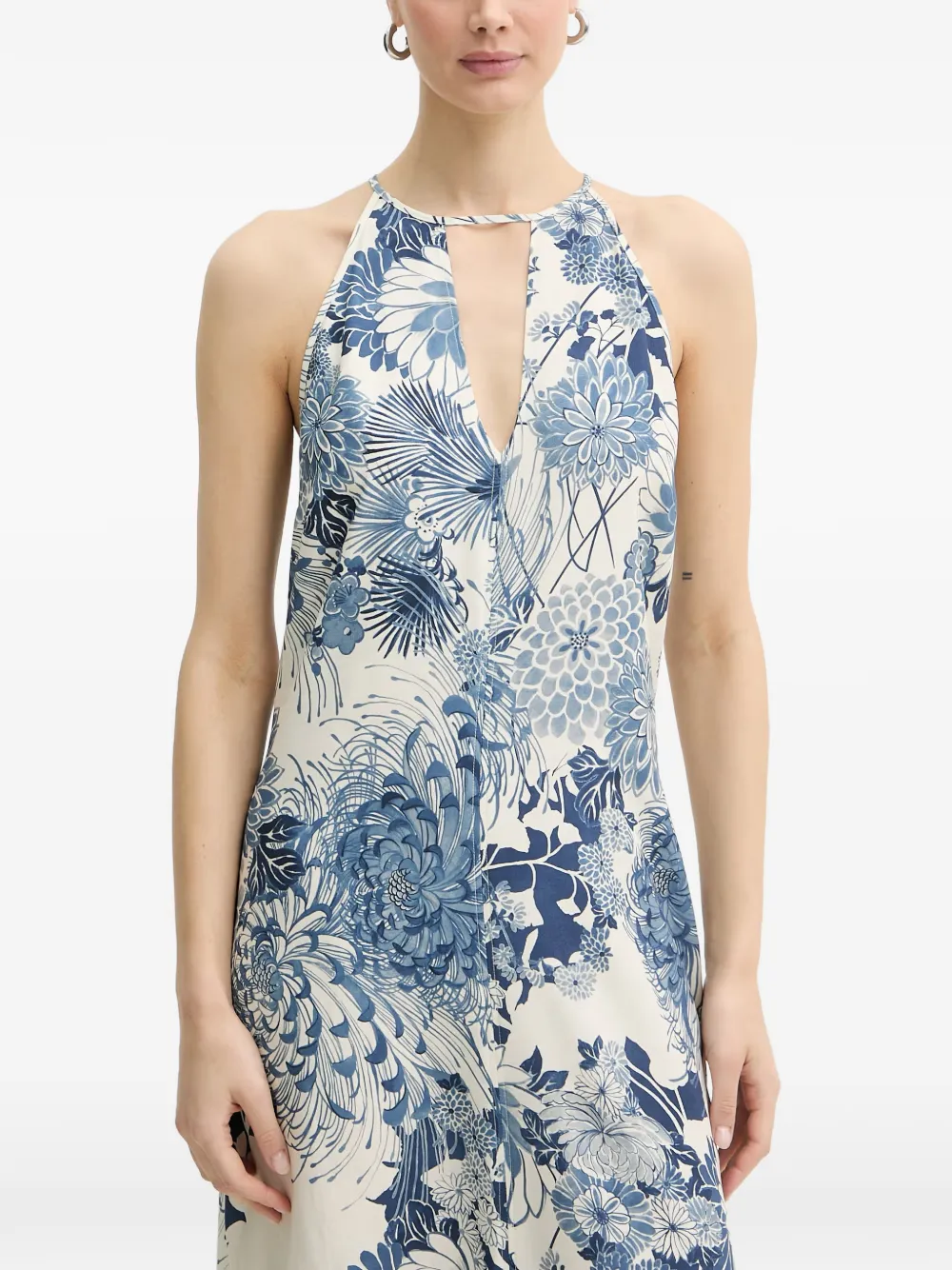 GUESS USA Maxi-jurk met bloemenprint Blauw