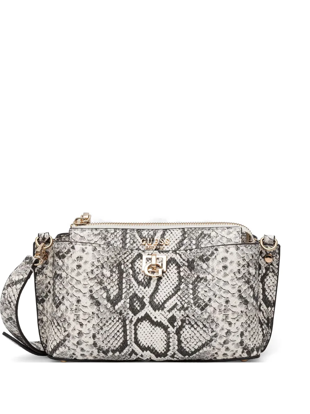 GUESS USA mini Bianca snakeskin-effect crossbody bag - Toni neutri