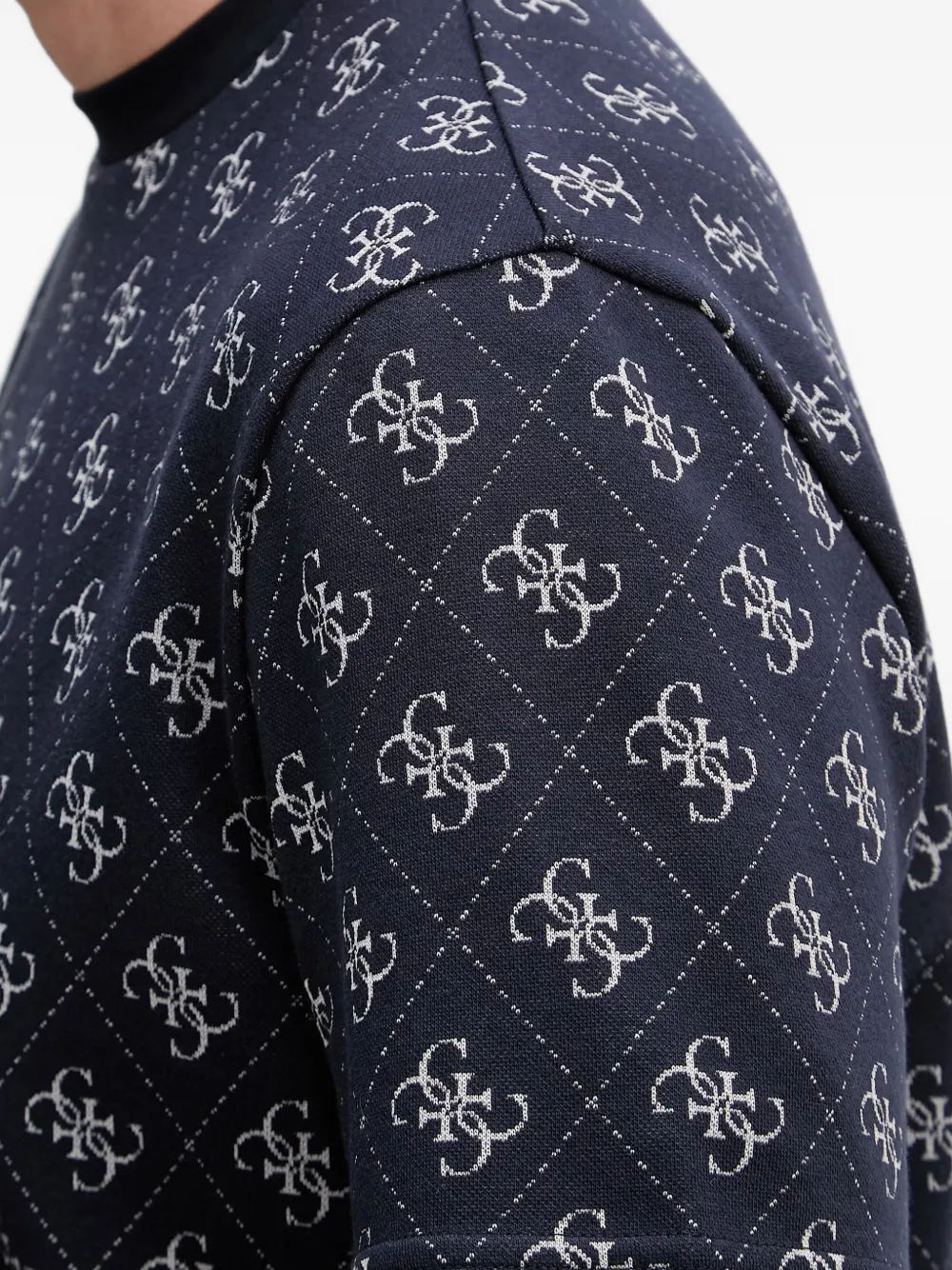 GUESS USA T-shirt met monogramprint Blauw