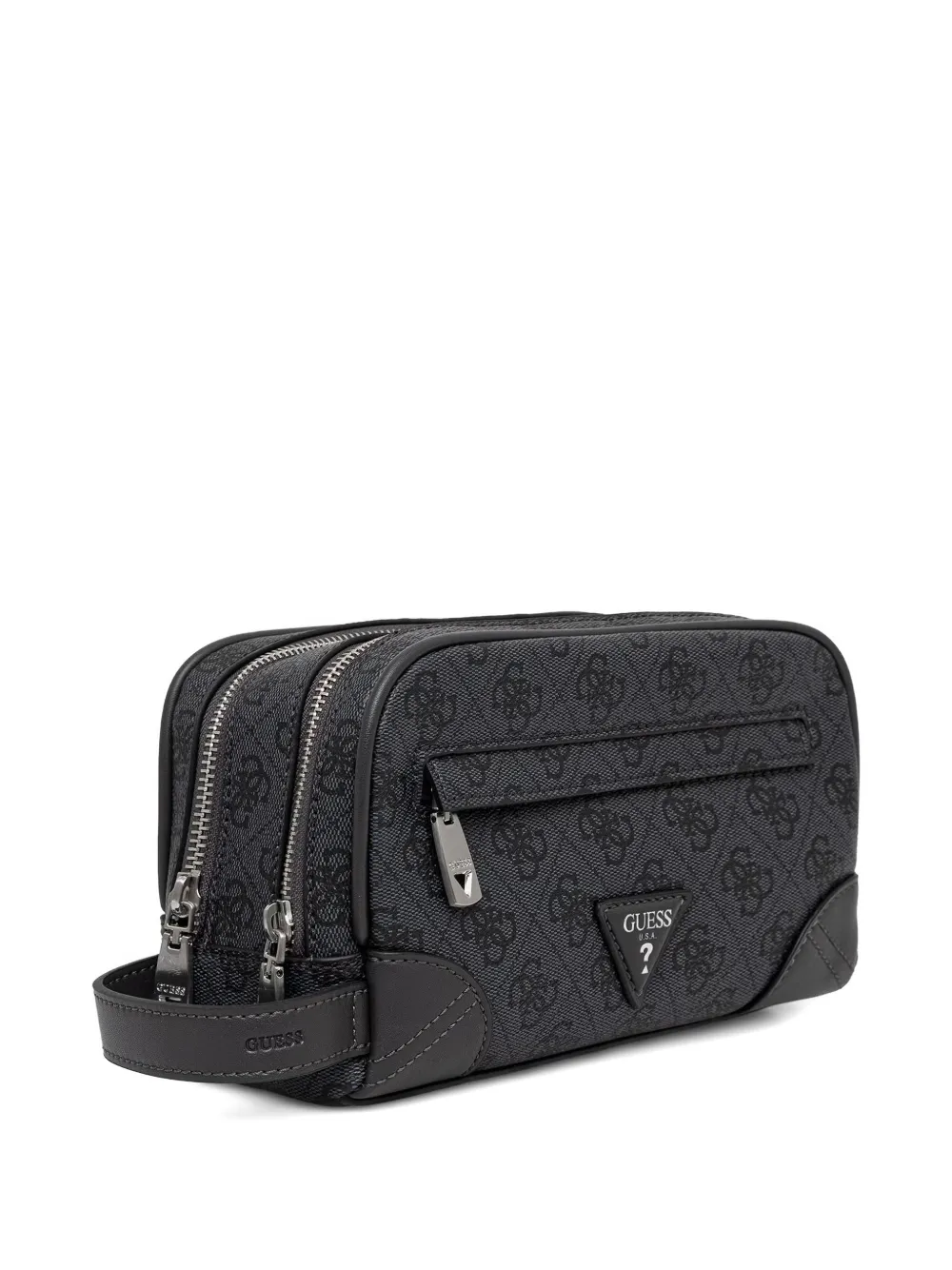 GUESS USA Toilettas met monogramprint Zwart