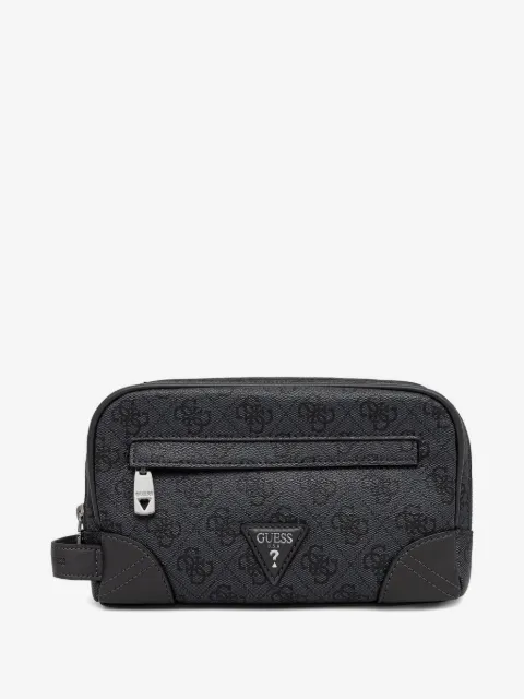 GUESS USA monogram-print wash bag