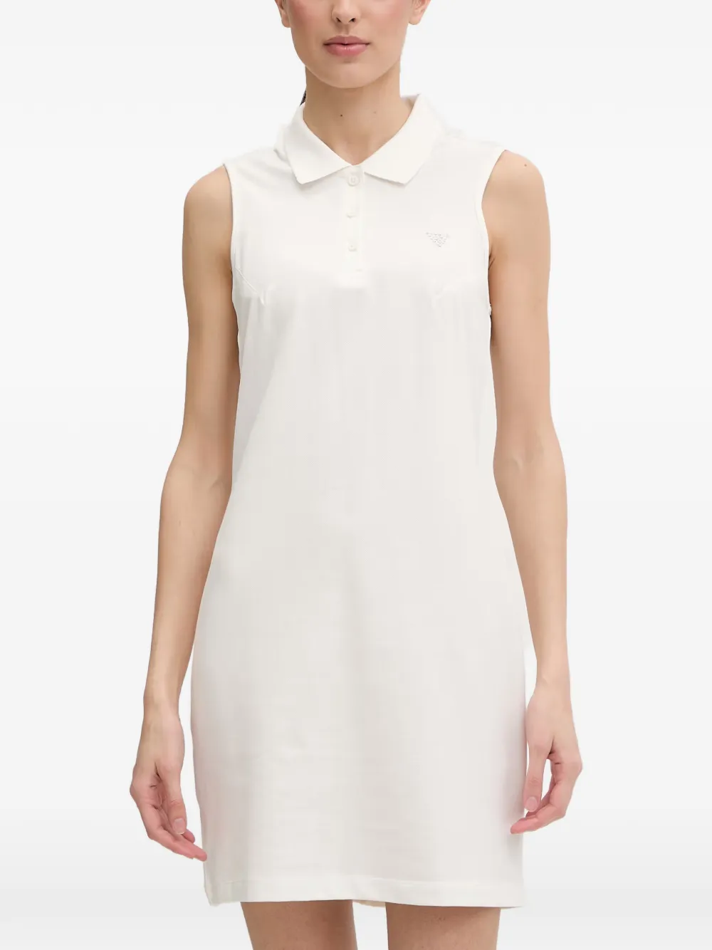 GUESS USA Mini-jurk verfraaid met stras en polokraag Wit