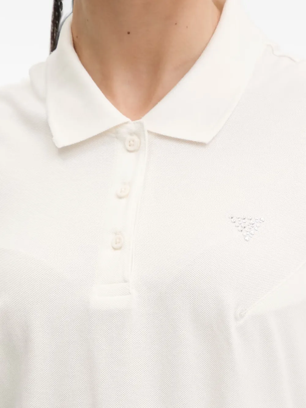 GUESS USA Mini-jurk verfraaid met stras en polokraag Wit
