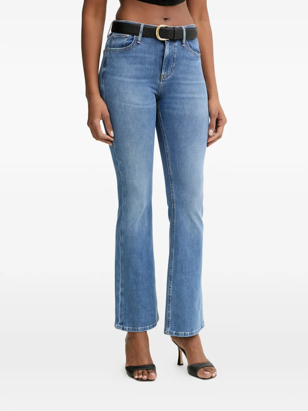 GUESS USA logo-plaque flared jeans - Blu