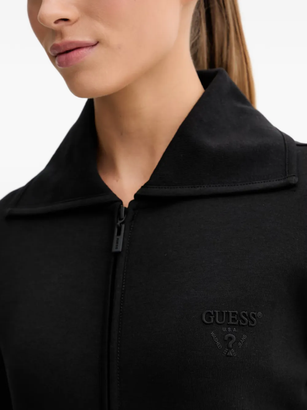GUESS USA Trainingsjack met geborduurd logo Zwart