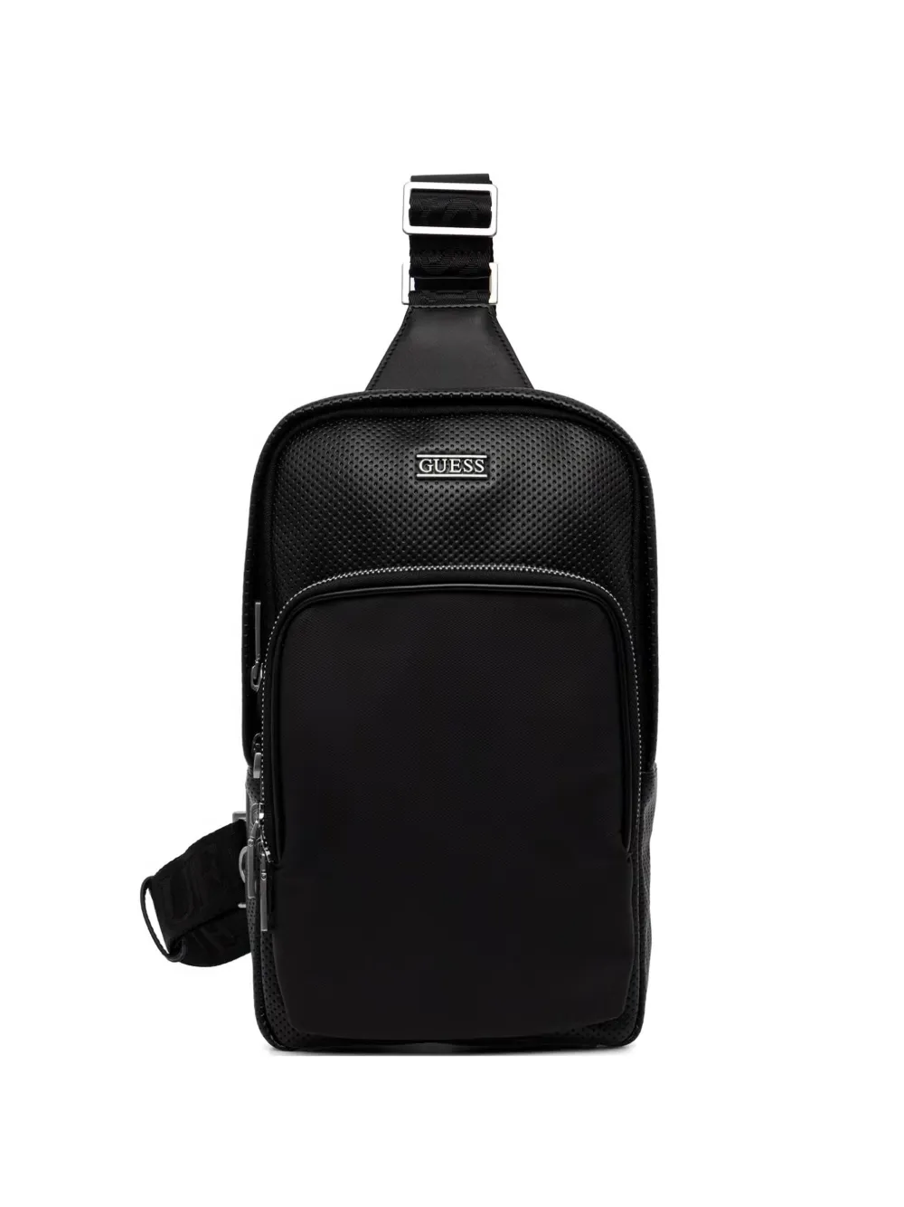 GUESS USA Boston perforated-detail logo-plaque backpack - Nero
