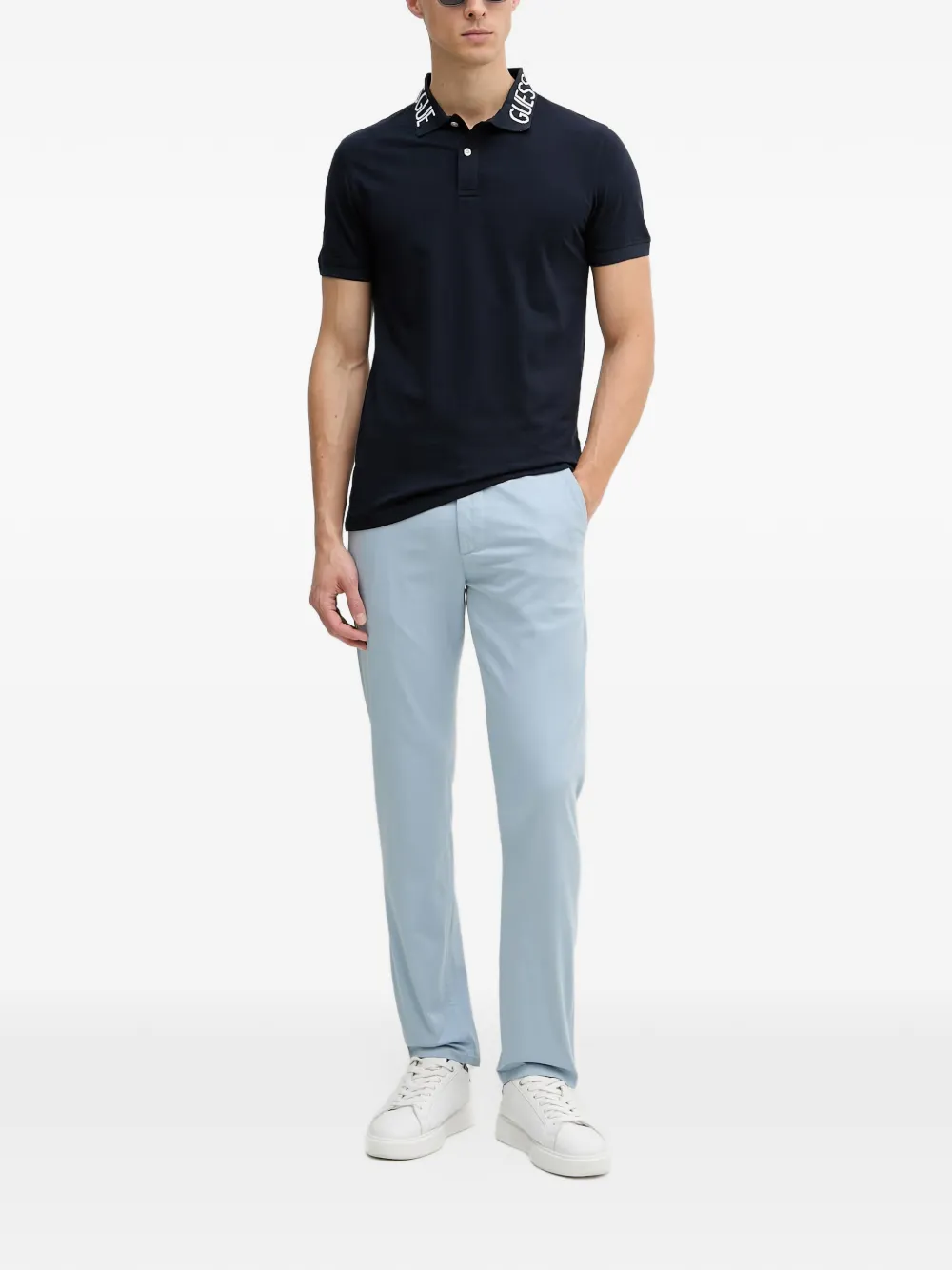 GUESS USA Getailleerd poloshirt Blauw