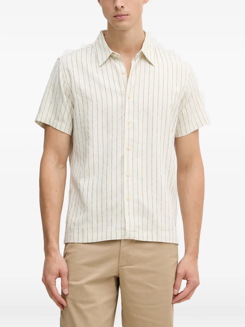 GUESS USA striped short-sleeve shirt - Toni neutri