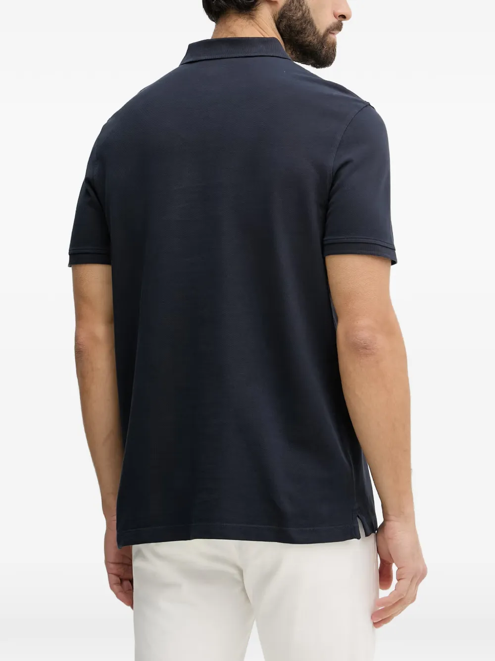 GUESS USA Poloshirt met geborduurd logo en zak op de borst Blauw